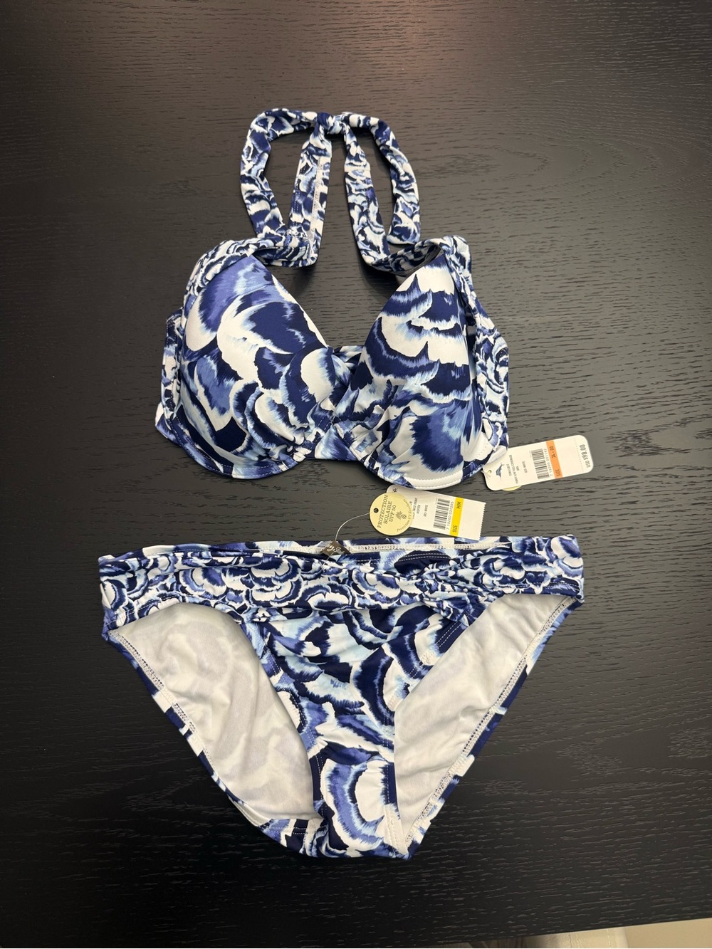 NWTTommy Bahama women’s two piece white and blue bathing suit